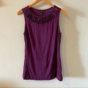 Banana Republic sleeveless blouse Sz S Merlot EUC